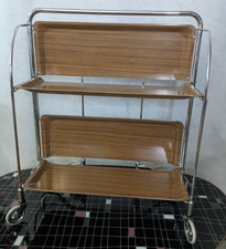 60s/70s Dinett Servierwagen Barwagen Teewagen Beistelltisch klappbar BREMSHEY .
