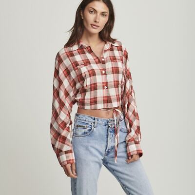 Sundays Emma Shirt in Red Plaid XS
