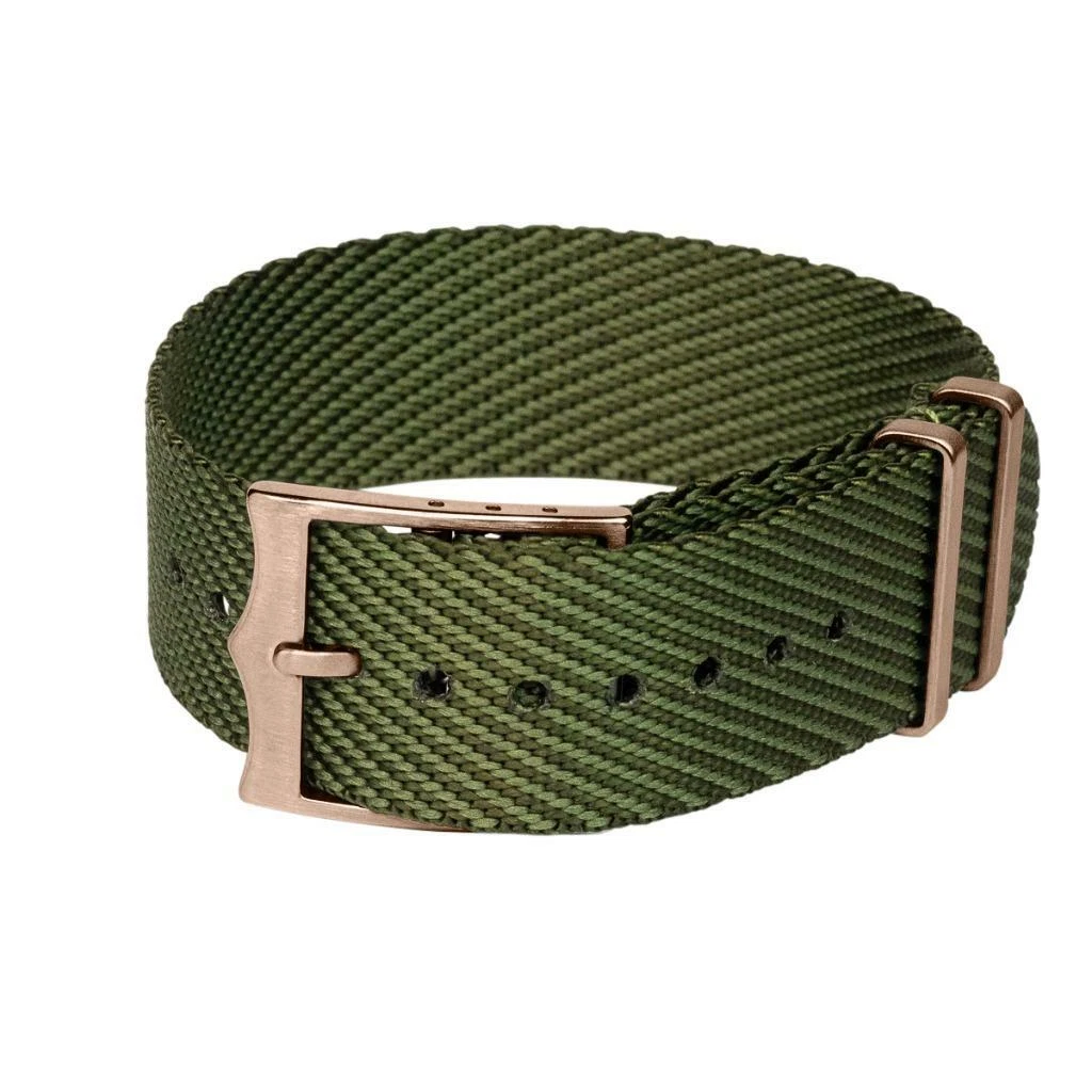 Single Pass NATO adjustable Watch Strap with Bronze King Buckle eBay