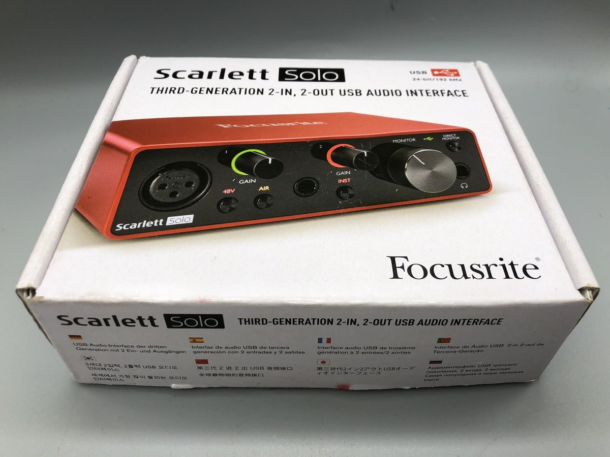 Focusrite Scarlett Solo 3rd Gen USB Audio Interface 2-in 2