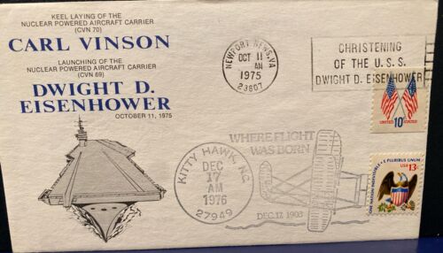 FIVE CANCELS FDC NAVAL COVER CANCELS 2 FRONT & 3 BACK 1975 TO 1980