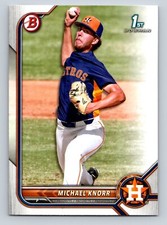 Michael Knorr 2022 Bowman Draft #BD-120 Houston Astros