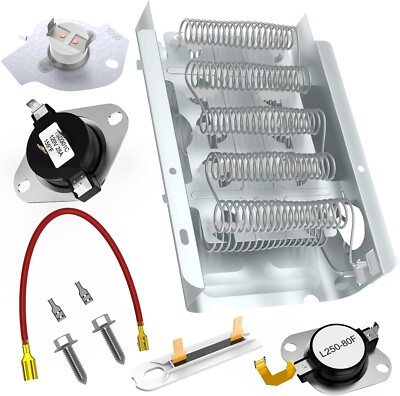 Dryer Heating Element For Whirlpool LER4634PQ1 WED6200SW0 LER8648PQ1 LEQ7000KQ0