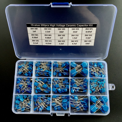 High Voltage Ceramic capacitor assorted Kit box15value X20pcs 1KV~3KV 0.1nF~22nF