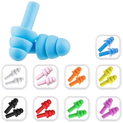 Ohrstöpsel Schwimmen, Schlafen, Gehörschutz, Silikon, Set, weiche Ohrstöpsel,...