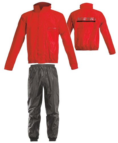 TUTA ANTIPIOGGIA IMPERMEABILE MOTO ACERBIS LOGO RAIN ROSSO RED TG XXL | eBay