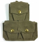 AUTHENTIC CANVAS MILITARY 303 ENFIELD THREE AMMO WEBBING POUCH WW2 BRITISH ARMY