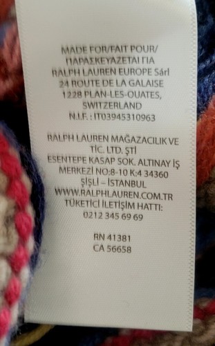 $268 Polo RALPH LAUREN Womens XS Sweater LAMBS WOOL Wavy Colorful Stripes NWT - Picture 11 of 12