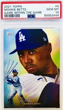 2021 Topps Game Within The Game Mookie Betts By Paul Jennis #5 PSA 10 💎 Pop 9!