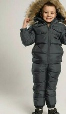 2 tlg. Skianzug, Schneeanzug mit fell junge  Schnee Hose Jacke gr 98/104 