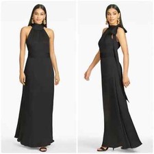 Sachin & Babi Black Kayla Halter Gown Size 12 $285