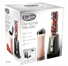 Quest 600ml Black Grey BPA Free Personal Blender Fruit Smoothie Milkshake Juicer