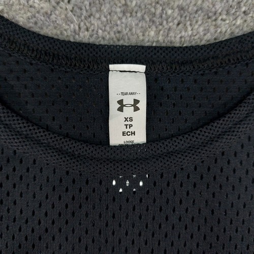 Under Armour HeatGear Tank Vest Womens Extra Small Black Ventilated Mesh - Picture 9 of 19