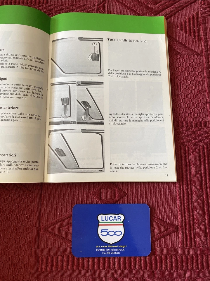 LIBRETTO USO E MANUTENZIONE LANCIA PRISMA FONDO DI MAGAZZINO SEGNI DEL TEMPO - Immagine 2 di 4