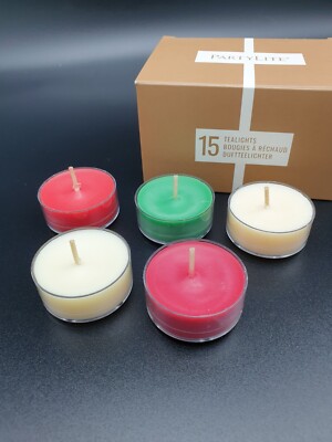 Partylite Teelichtbox ''Tis the Season'' 15 Stück 5 Düfte à 3 Stk. P84096 Neu/OVP