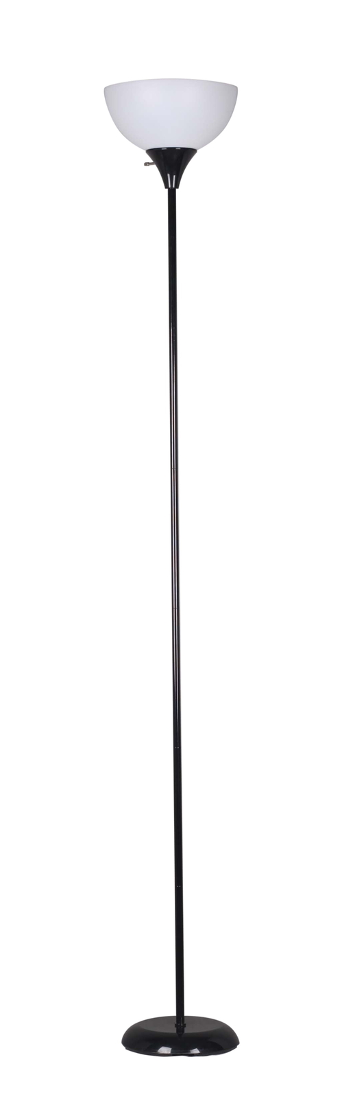Mainstays 71-Inch Black Modern Floor Lamp with 9-Inch Base and 3-Way Switch