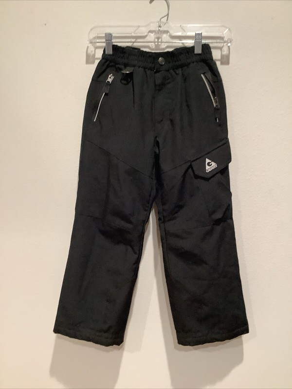 kid's Gerry Black Snow Pants w/Removable Suspenders Kids Size S(7/8) 3 pockets