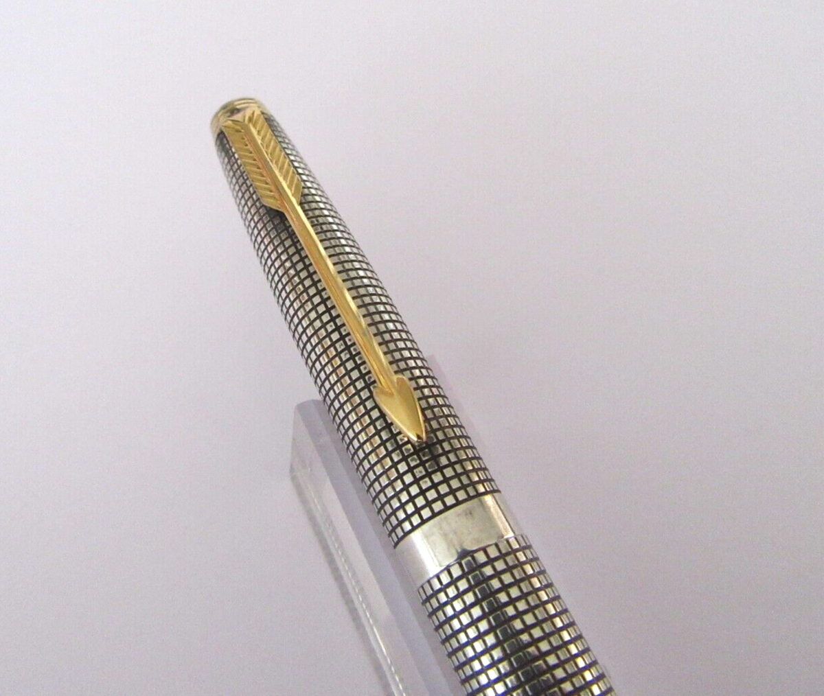 Stylo Plume Parker 75 Prestige En Argent Massif Ciselé, Plume Or - Occasion Bon état
