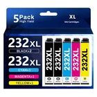 5 PACK 232XL T232XL Ink Replacement  for Epson WF-2930 WF-2950 XP-4200 XP-4205