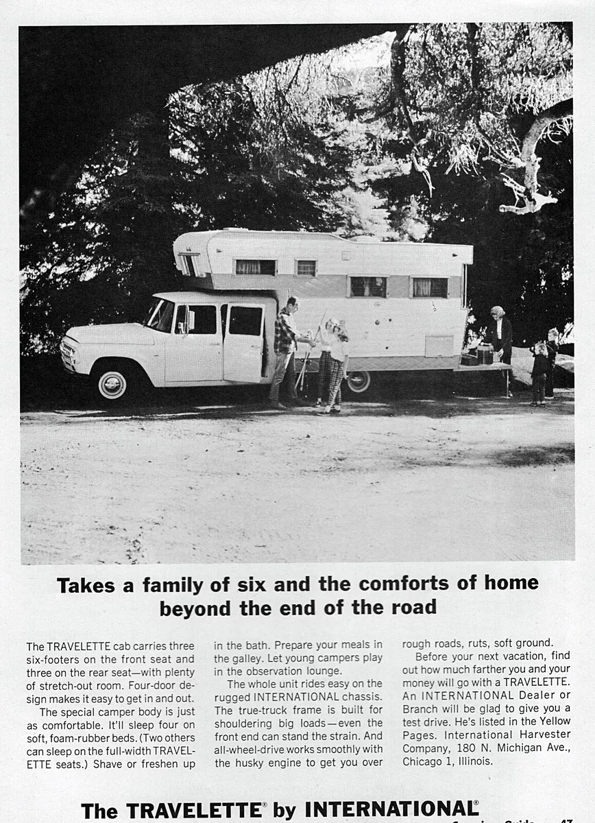 1964 International Travelette Crew-Cab Pickup Truck Original Print Ad