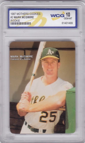 PG: 1987 Mother's Cookies Baseball Card #2 Mark McGwire Rookie - WCG 10 Gem Mt