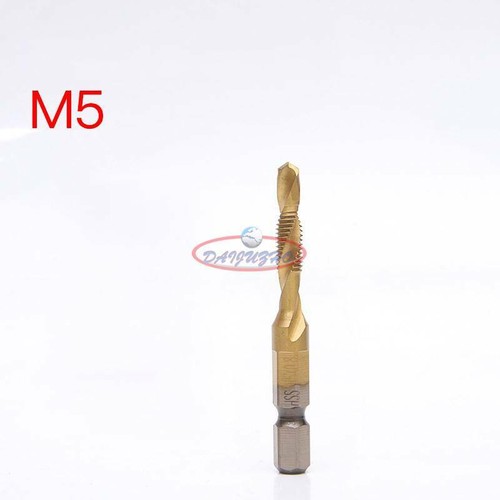 1-6PC Screw Tap Drill Bits HSS Taps Metalworking Metric Combination Bit M3-M10 - Picture 4 of 8