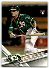 2017 TOPPS UPDATE JAYCOB BRUGMAN RC OAKLAND ATHLETICS #US187