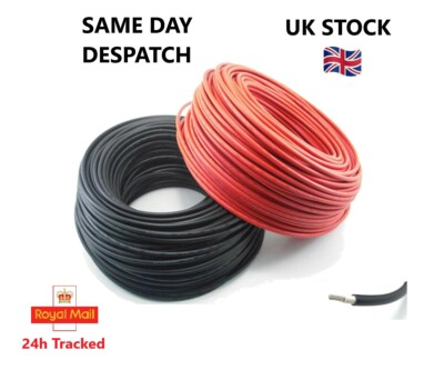 Solarpanel PV Kabel DC bewertet schwarz/rot 4mm2/6mm2 doppelt isoliert Solardraht