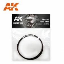 AK-Interactive Copper Wire 0.45mm x 5 meters #Black Colour