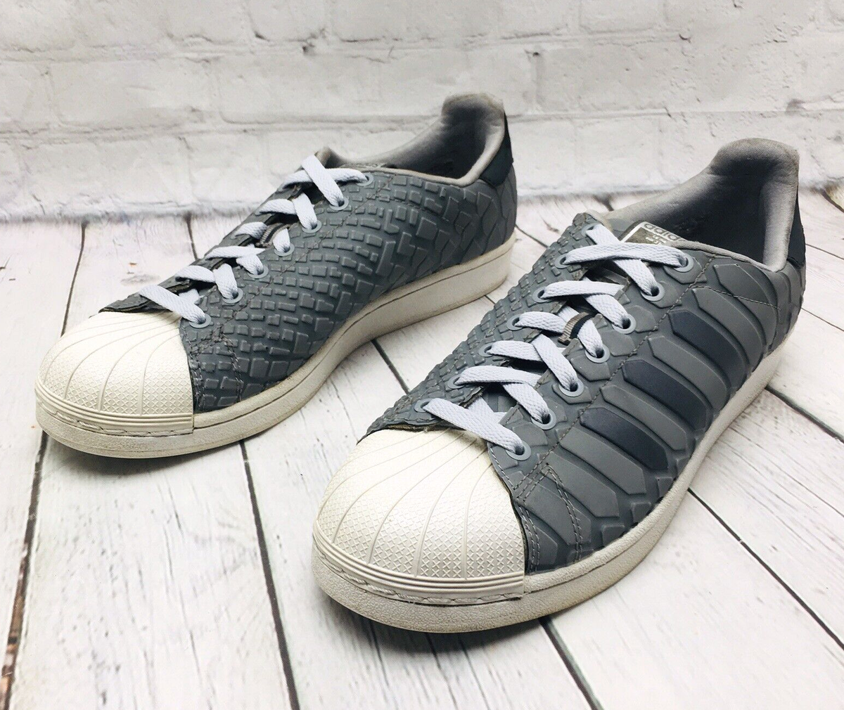 Adidas Superstar Xeno Men's Size US Gray Reflective Sneakers Shoes  D69367