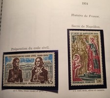 2 TIMBRES FRANCE  1973.  N° 1774-1776 NEUFS** HISTOIRE DE FRANCE BONAPARTE. TTB.