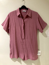 Asos Designs - Size 12 - Pink Linen Playsuit