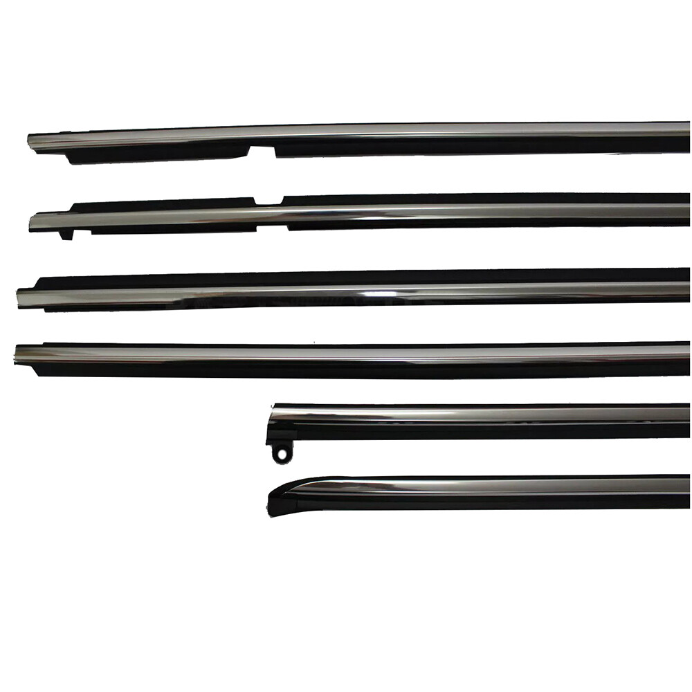 4-Piece Black Window Weatherstrip Moulding Trim Set – For Toyota Prius 2004-2009 – Clip-On Seal Belt