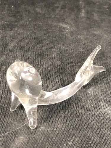 Miniature Glass Fish Figurine Tadpole Mudskipper 1.5" Figure Vintage - Picture 1 of 6