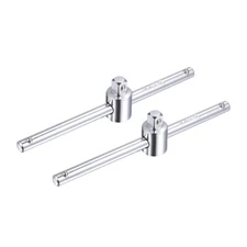 2pcs 1/4-Inch Drive Drive Sliding T-Handle Socket Wrench Chrome Finish Cr-V