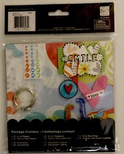 Me My Big Ideas Scrapbook Kit w/ 6"x 6" Chipboard Album, Embellishments -Smile