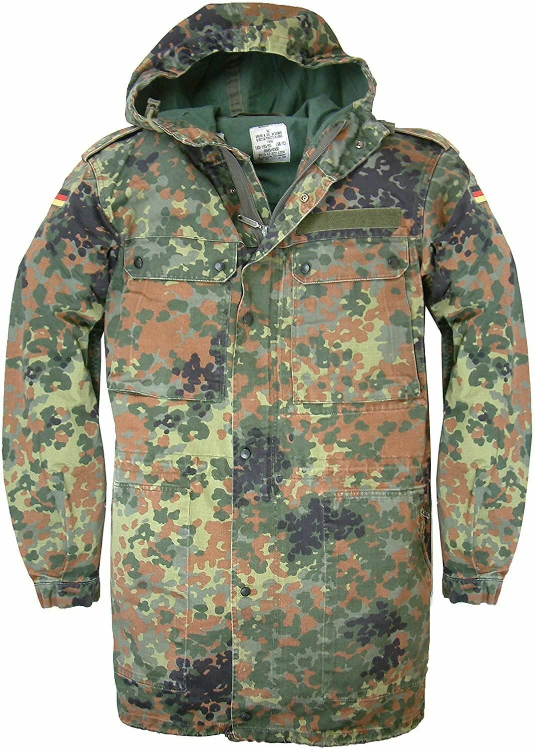 Army Jacket German Parka Original Military Hooded Field Combat