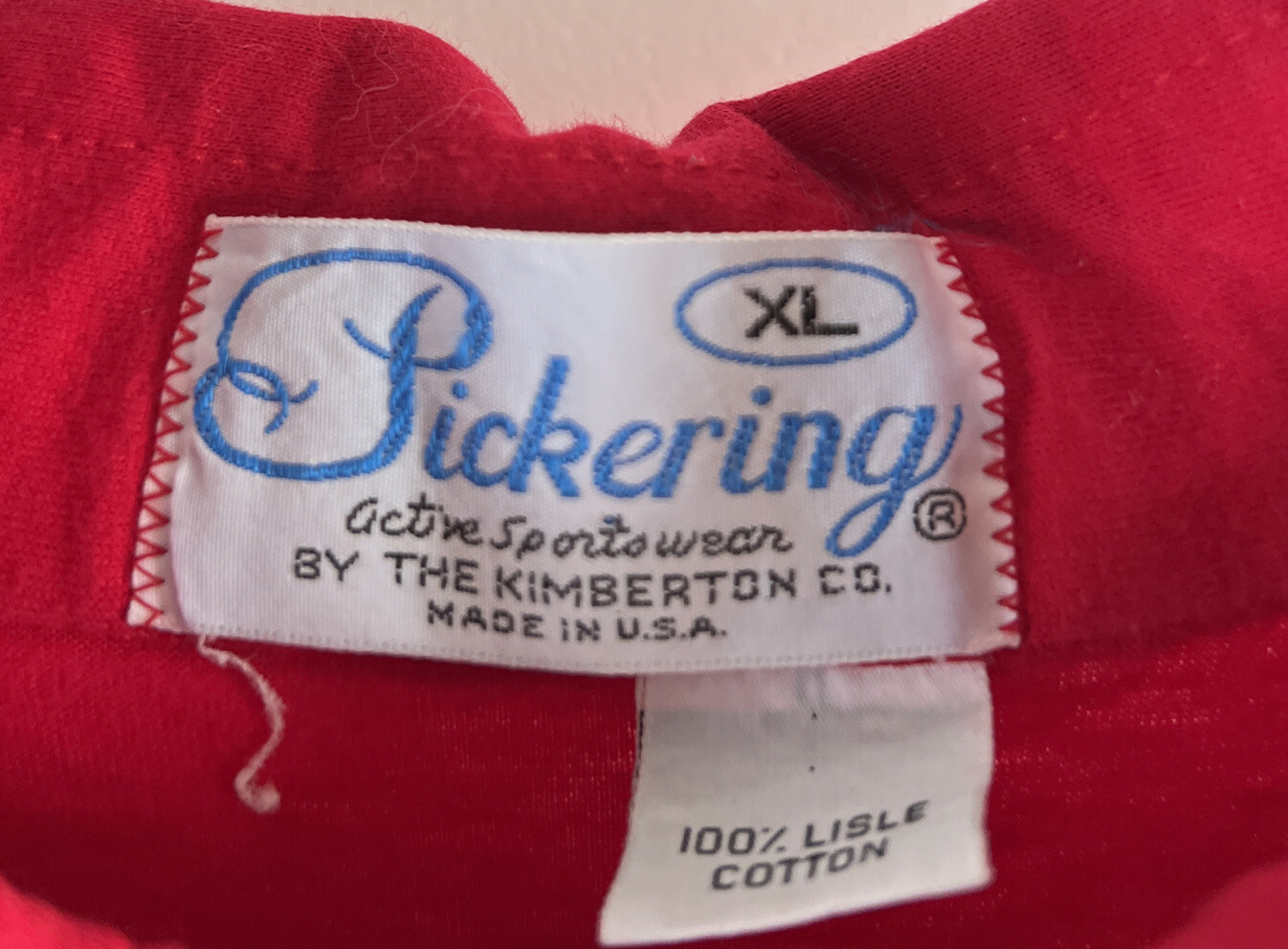 Vintage Pickering Men's Golf Polo Shirt Red Pebble Be… Gem