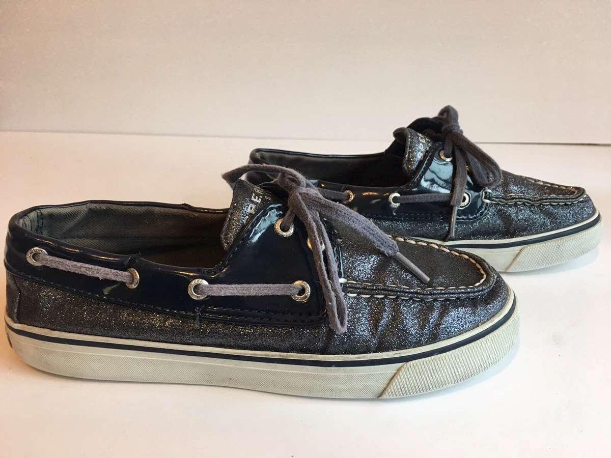 Sperry Top Sider Biscayne Women Blue Glitter Boat Shoe 6.5M eBay