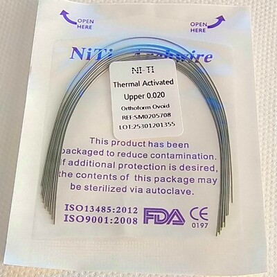 AZDENT Dental Orthodontic Heat Activated Niti Round Arch Wires - 10pcs/Pack