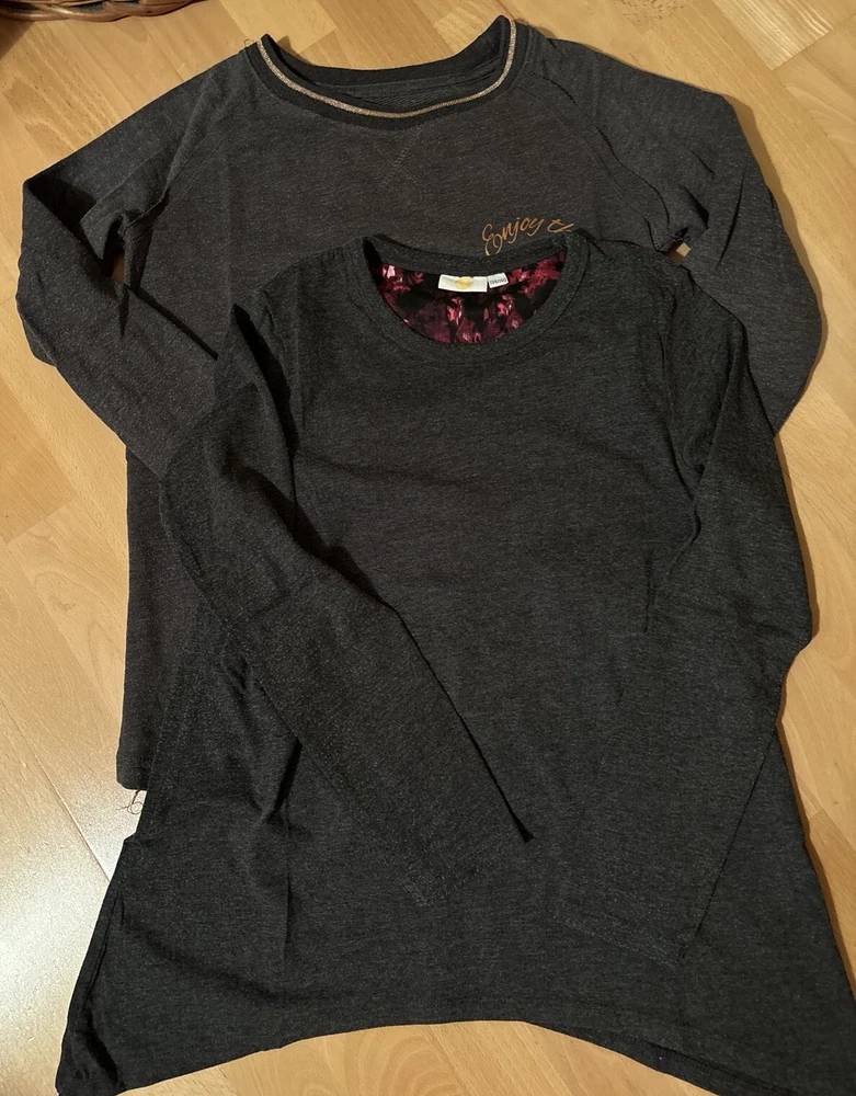 2 Shirts Basic, langarm, Größe 134/140, 140