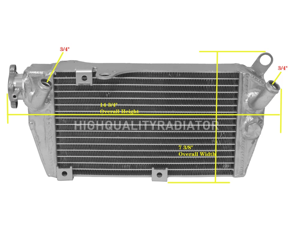 New All Aluminum Radiator For 1987-2007 Kawasaki KLR650 - Imagem 2 de 4