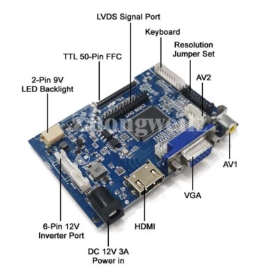 For TM133XG-A01-01/03 LVDS 20Pin VGA AV HDMI 1024x768 1CCFL For TM133XG-A01-01/03 LVDS 20Pin VGA AV HDMI 1024x768 1CCFL