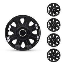 14 Black Lacquer Wheel Covers Snap On Hub Caps For R14 Tire Steel Rim 14 Black Lacquer Wheel Covers Snap On Hub Caps For R14 Tire Steel Rim