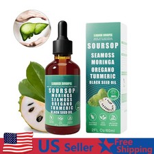 Soursop Bitters Liquid Drops 10-in-1 with Nori, Moringa, Turmeric, Black Seed US
