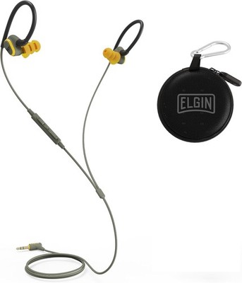 Elgin Rumble Wired Earplug Headphones with mic, in-Ear Earbuds, 3.5mm Jack, 27 d