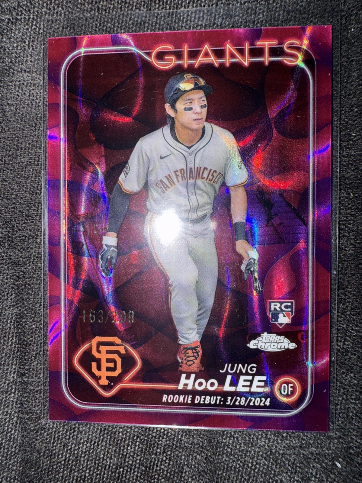 2024 Topps Chrome Update Series Jung-Hoo Lee #USC185 Rookie Debut  Magenta /299