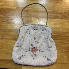 VINTAGE FRENCH BEADED EVENING HANDBAG 1950'S