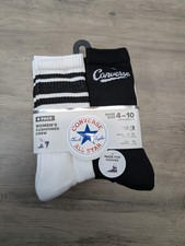 CONVERSE Made For Chucks 6 Pk Cushion Crew Size 4-10 Socks Classic Colorways