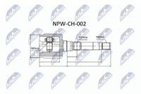 NTY Gelenksatz, Antriebswelle NPW-CH-002 FüR Chrysler Dodge